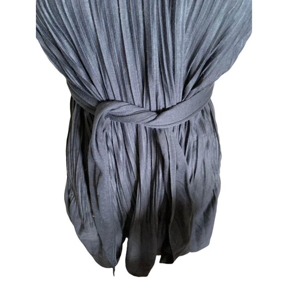 ๐ 2/$20 ๐ Navy Blue Rope Picnic French sz 40 (sz 8) Blouse with Tie - Picture 3 of 5